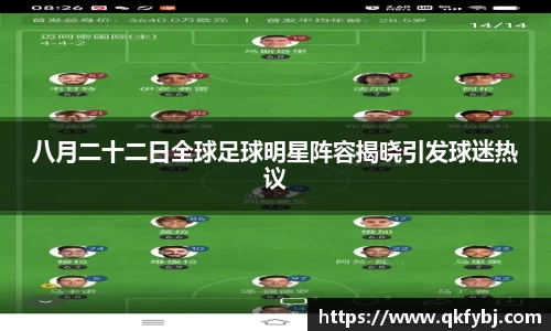 八月二十二日全球足球明星阵容揭晓引发球迷热议